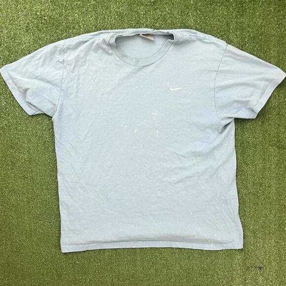 2000s Light Blue Side Swoosh T-shirt - Picture 1 of 6